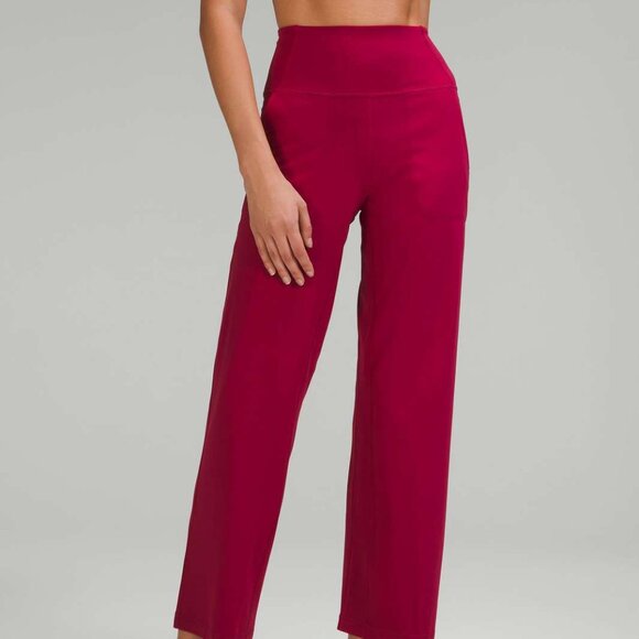 Lululemon Align High-Rise Wide Leg Pant Size 14 Pomegranate Pink Nulu $128 - Picture 1 of 4